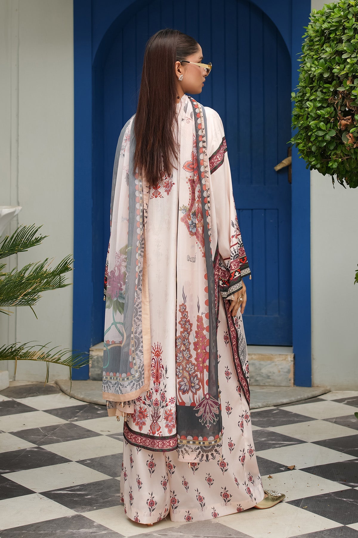 Maryams | Lawn Edit 26 | Iris - Luxury Dress - available at Maria Faisal in UK and USA.