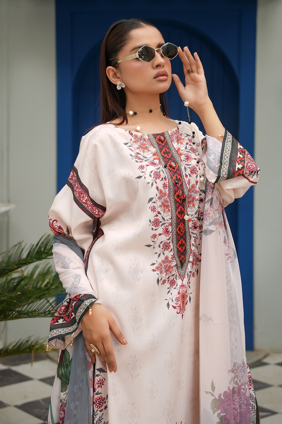 Maryams | Lawn Edit 26 | Iris - Luxury Dress - available at Maria Faisal in UK and USA.