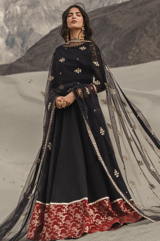 Charizma | Festive Pret | 3 Pcs Stitched Raw Silk Pishwas CMA-6-485 - Formal Dress - available at Maria Faisal in UK and USA.