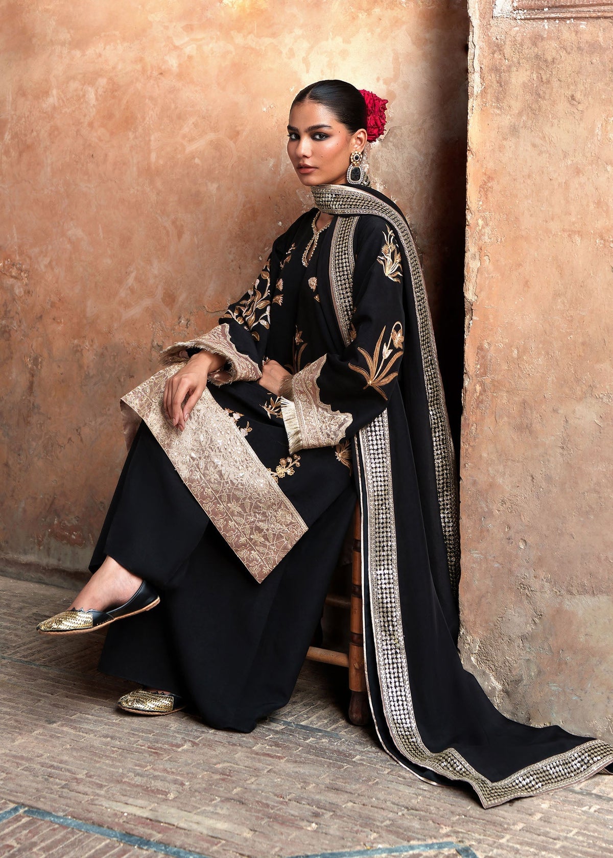 Sadaf Fawad Khan | Zeenat Formals 26 | Resham - Formal Dress - available at Maria Faisal in UK and USA.