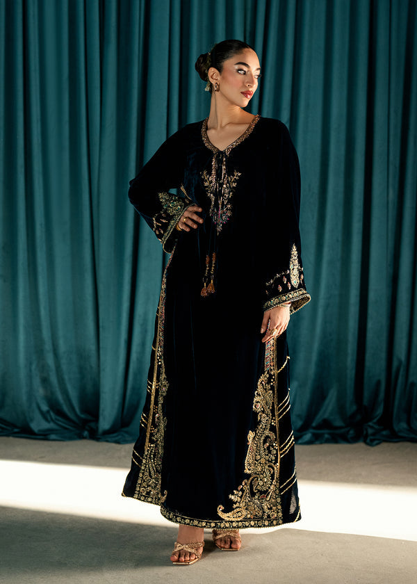 Serene Teal – authentic Pakistani dress from the Velvet Code collection for women in the UK