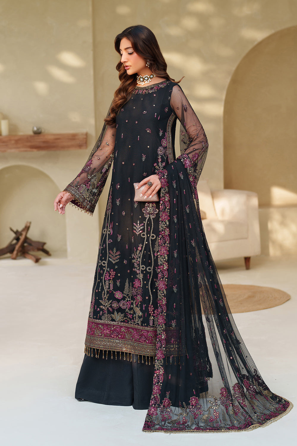 Zarif | Meesa Luxury Formals | Jemiha - Formal Dress - available at Maria Faisal in UK and USA.