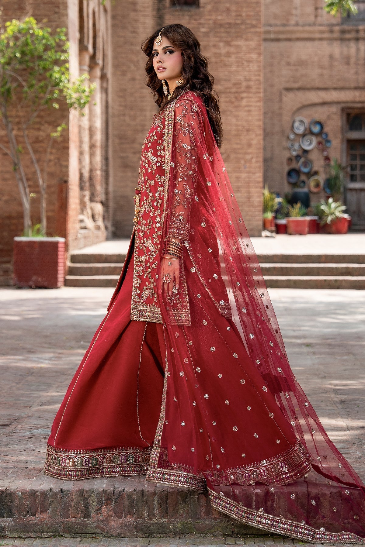 Charizma | Festive Pret | 3-PC Embroidered Raw Silk CMA-6-438 - Formal Dress - available at Maria Faisal in UK and USA.