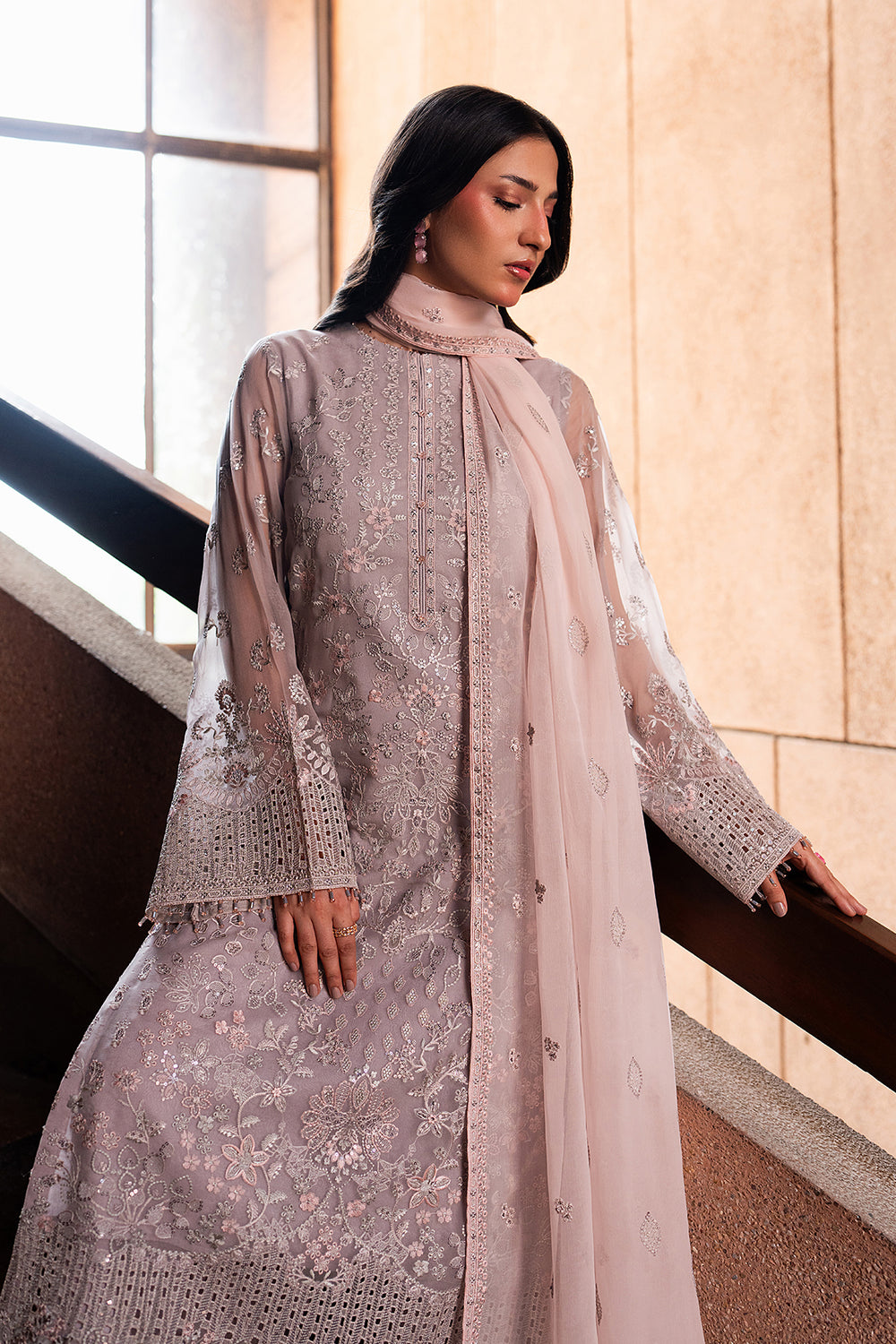Lavish Premium | Lazawal Formals | Lavender Glow - Formal Dress - available at Maria Faisal in UK and USA.