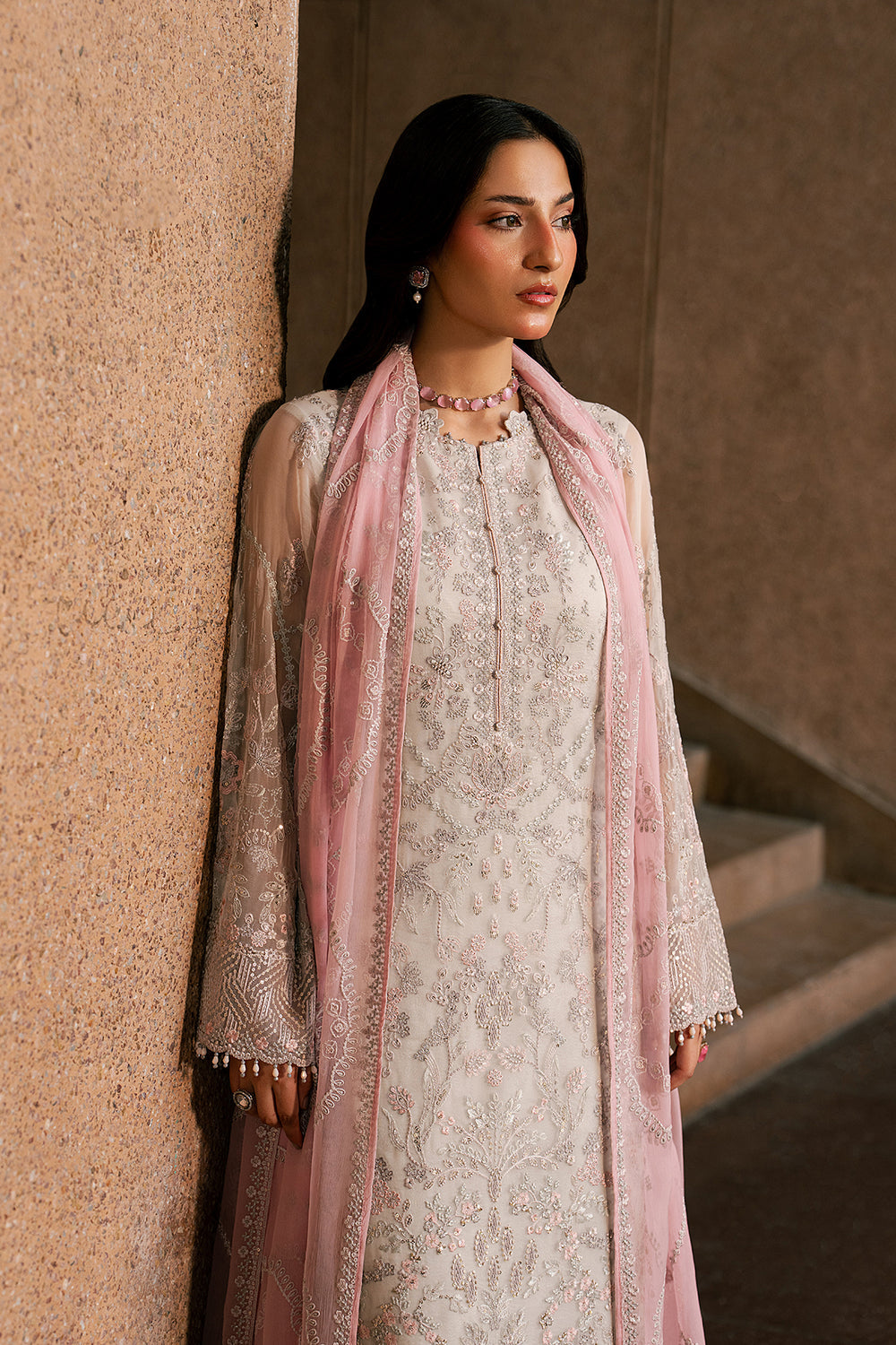 Lavish Premium | Lazawal Formals | Pink Elegance - Formal Dress - available at Maria Faisal in UK and USA.