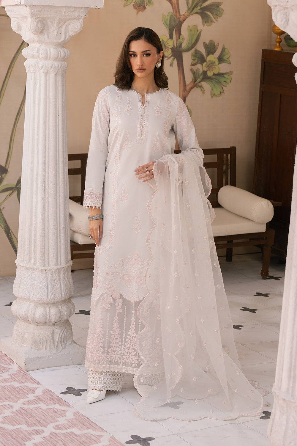 Maryum N Maria | Eid Luxury Lawn 25 | AREZOO - MS50153 by Maria Faisal - Registered Vendor of : Maryum N Maria - type : Ladies Clothes - 100% original wedding dresses