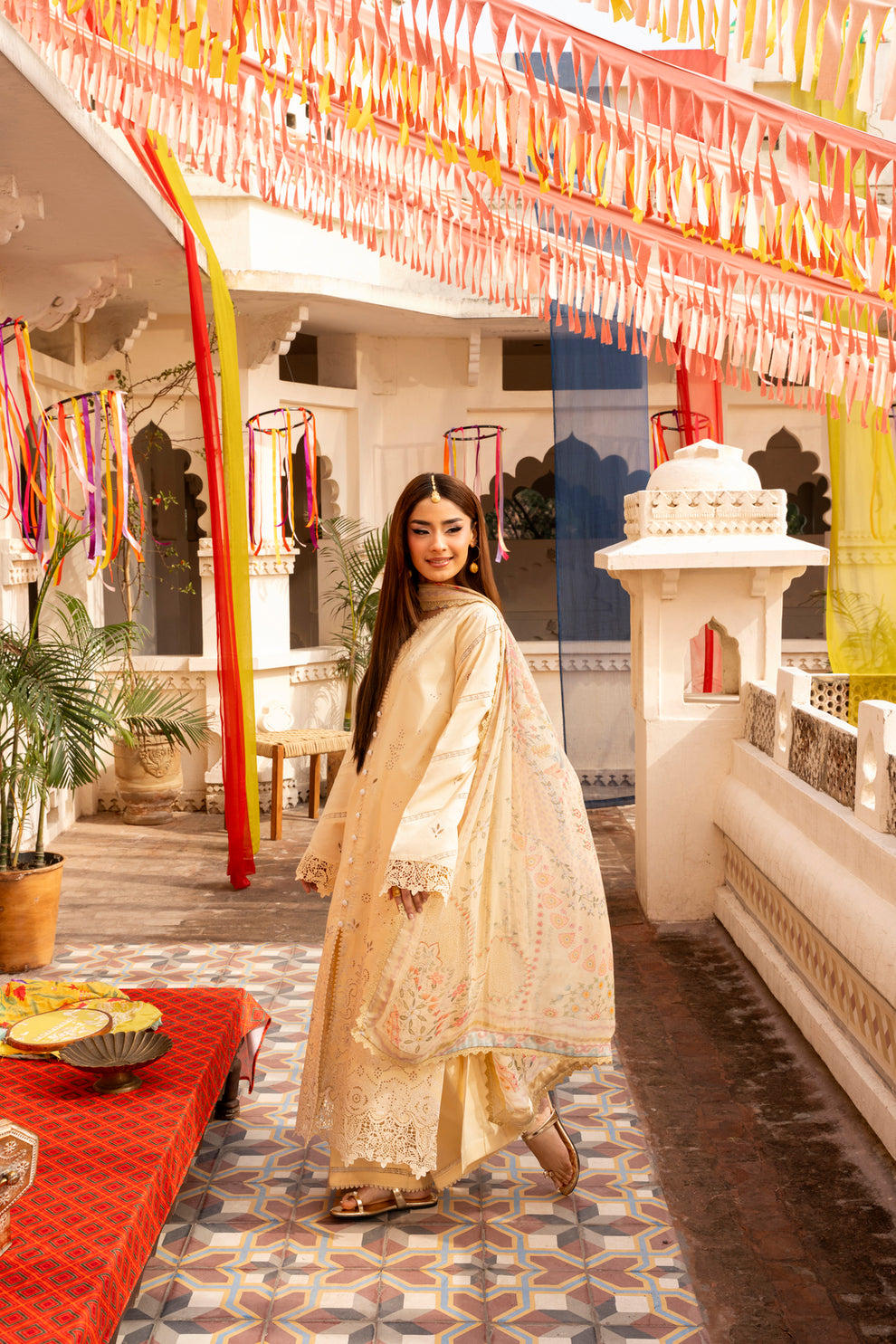 Florent | Basant Chikankari | FBC - 2A - Luxury Dress - available at Maria Faisal in UK and USA.