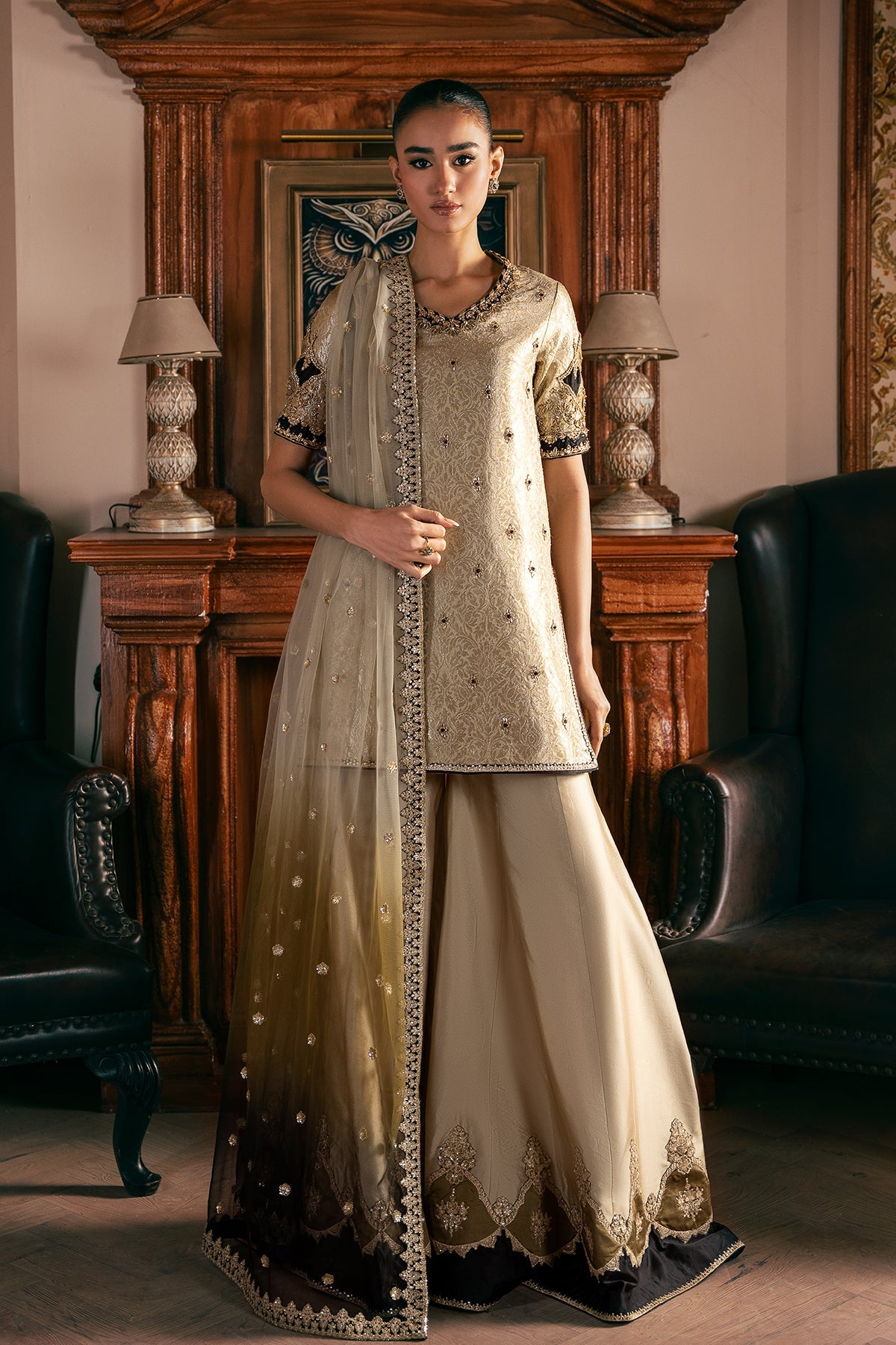 Mina Kashif | Emilie Formals | Kiara - Formal Dress - available at Maria Faisal in UK and USA.