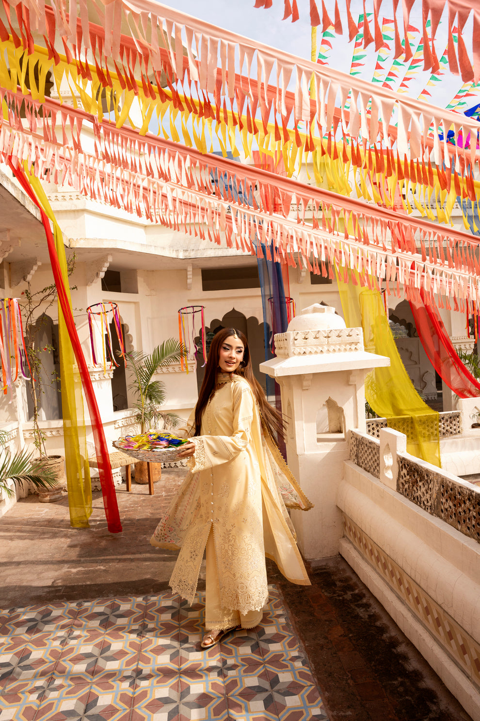 Florent | Basant Chikankari | FBC - 2A - Luxury Dress - available at Maria Faisal in UK and USA.