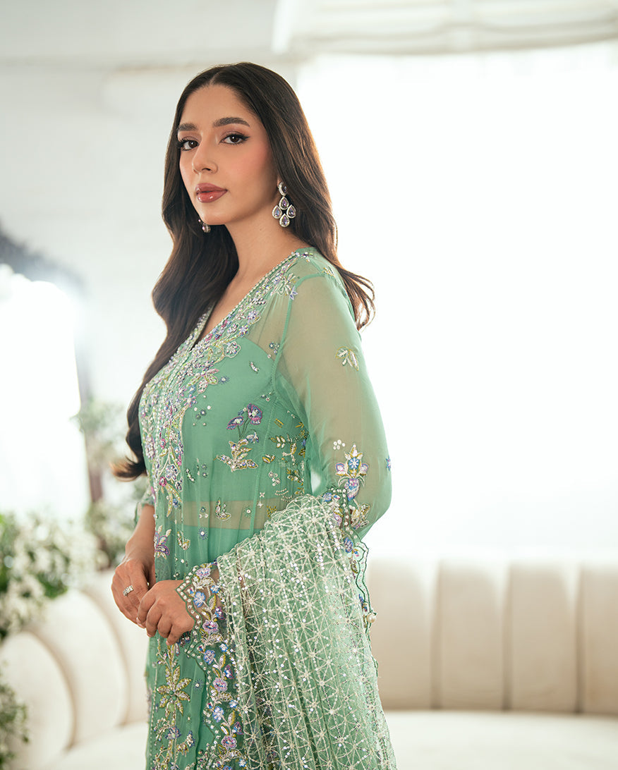 Mushq | Sham Shandaar Festive | Adaa - Casual Dress - available at Maria Faisal in UK and USA.
