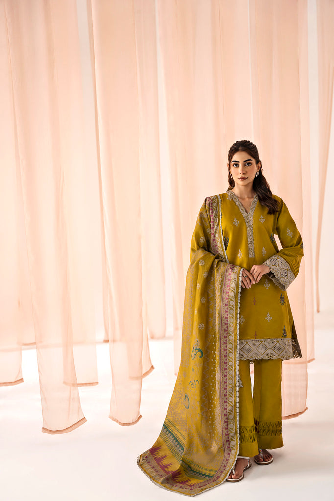 Florent | Festive Lawn 24 | FLF - 1A - Designer Dress with Intricate embroidery and embellishments. Shop elegent wedding dress at Maria Faisal.
