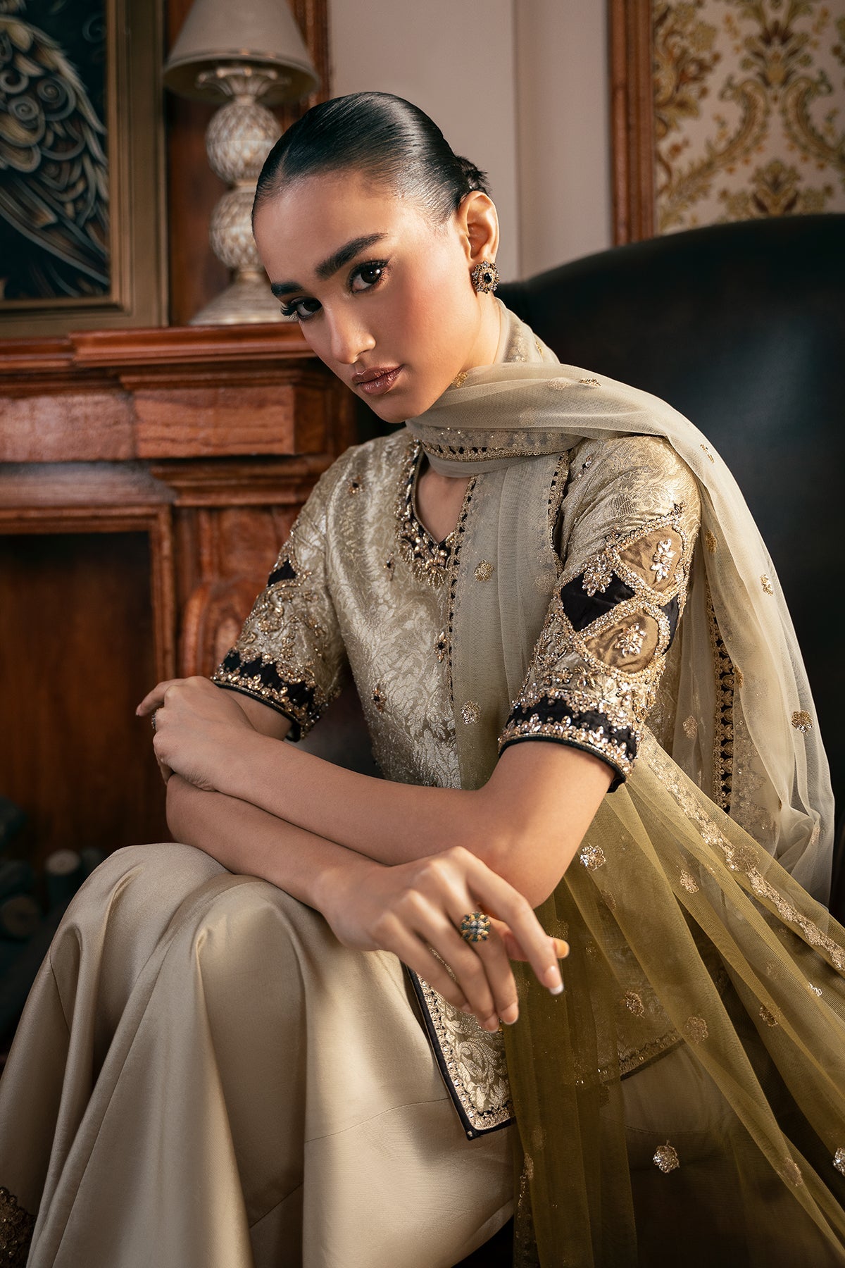 Mina Kashif | Emilie Formals | Kiara - Formal Dress - available at Maria Faisal in UK and USA.
