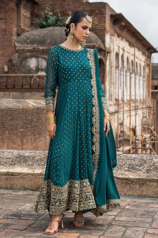 Charizma | Festive Pret | 3-PC Embroidered Chiffon CMA-6-427 - Formal Dress - available at Maria Faisal in UK and USA.