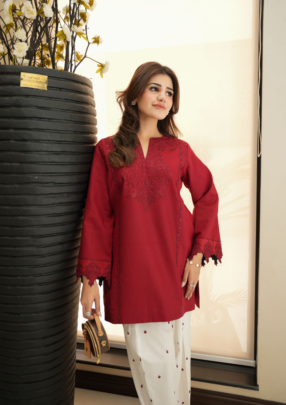 Faiza Faisal | FNF Cords Edit | RUBY FUSION - Casual Dress - available at Maria Faisal in UK and USA.