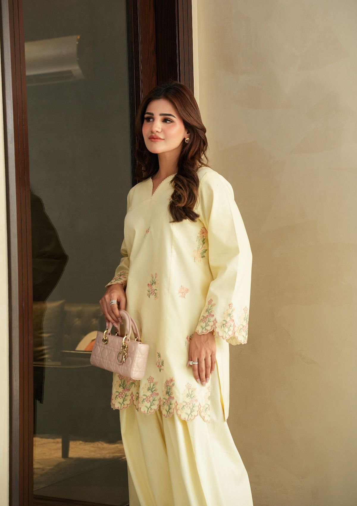 Faiza Faisal | FNF Cords Edit | CITRON DEW - Casual Dress - available at Maria Faisal in UK and USA.