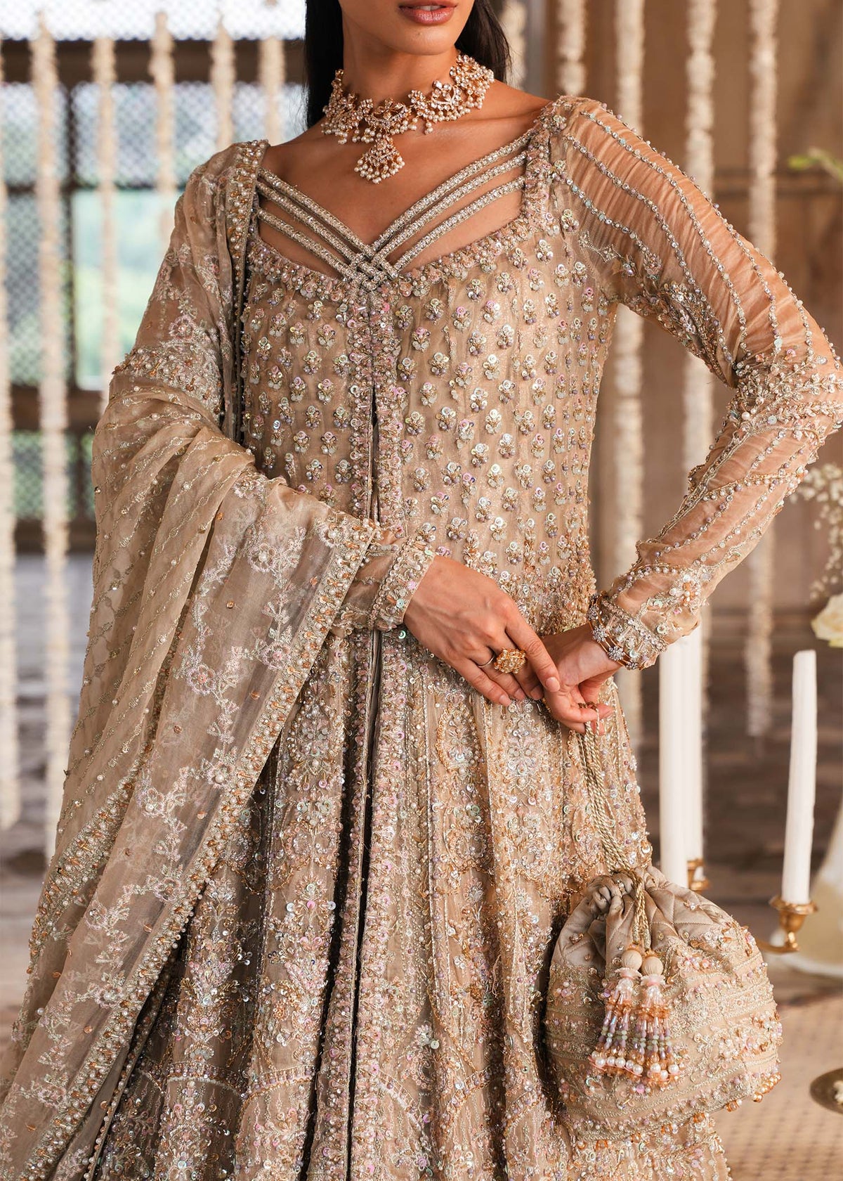 Kanwal Malik | Sajni Wedding Festive | DARAKSHAN - Wedding Dress - available at Maria Faisal in UK and USA.