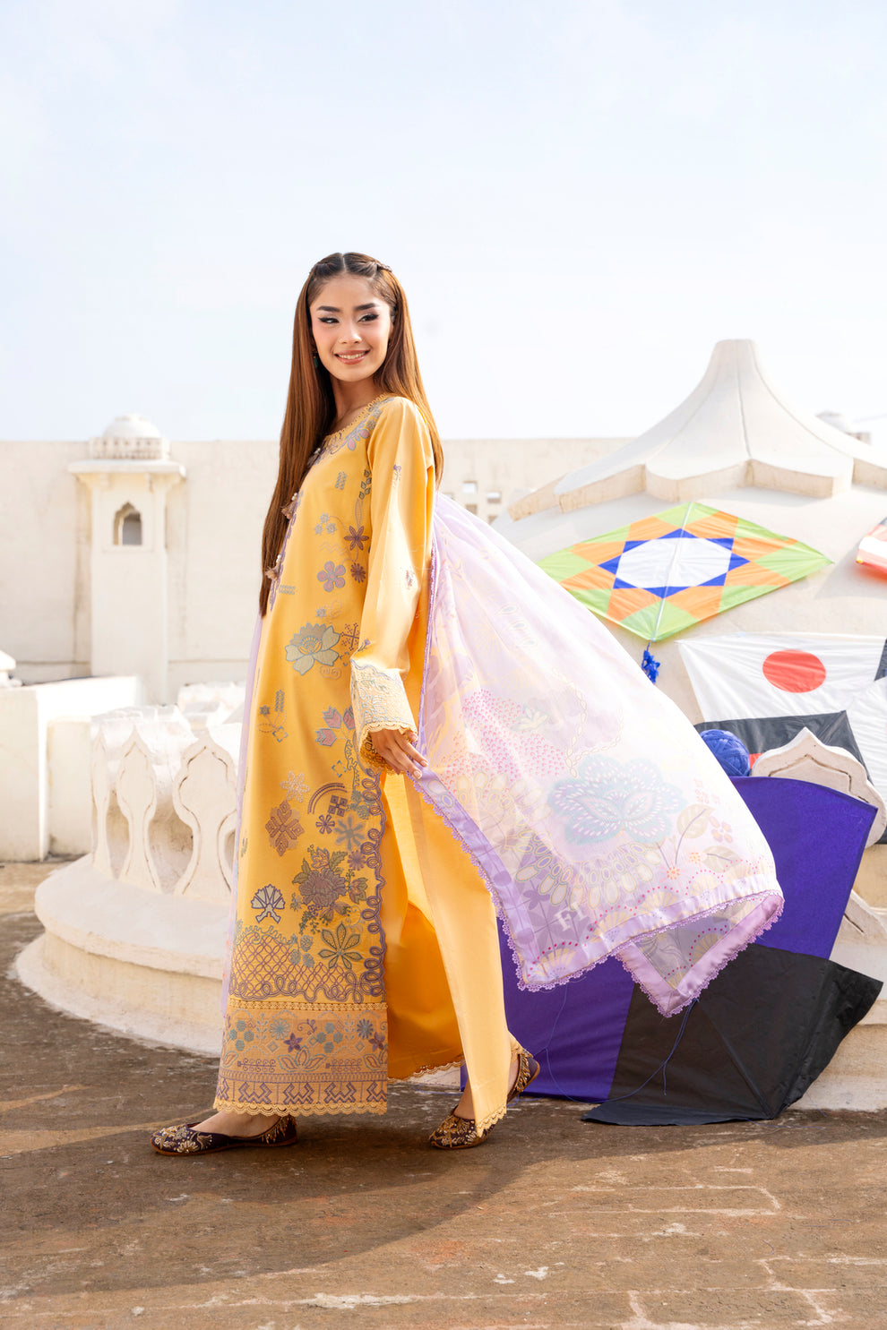 Florent | Basant Chikankari |FBC - 1B - Luxury Dress - available at Maria Faisal in UK and USA.