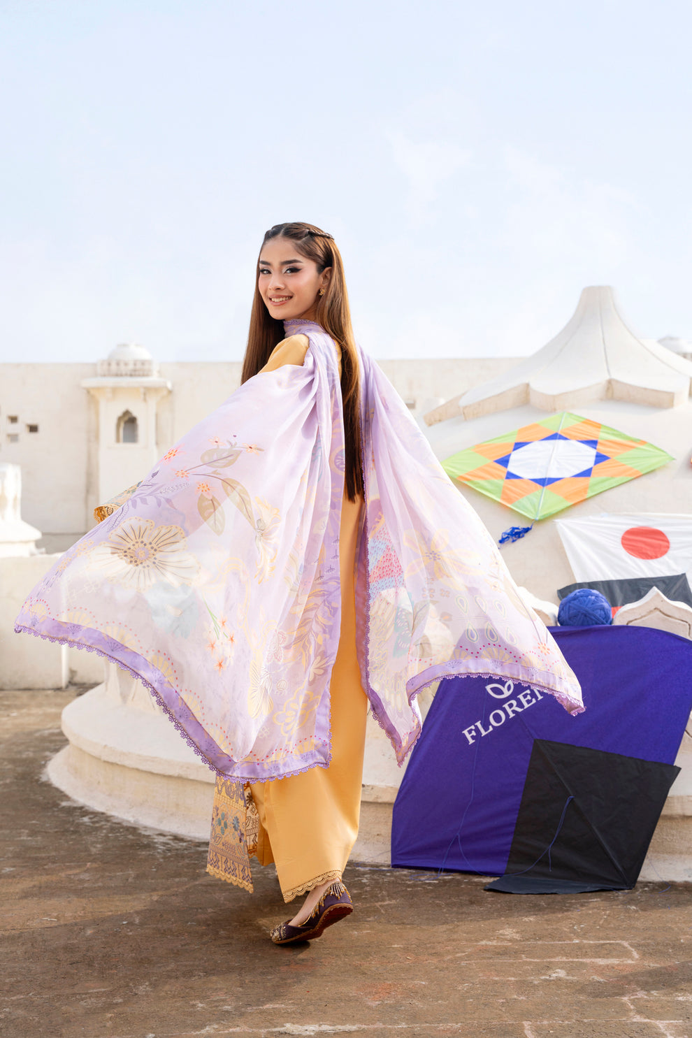 Florent | Basant Chikankari |FBC - 1B - Luxury Dress - available at Maria Faisal in UK and USA.