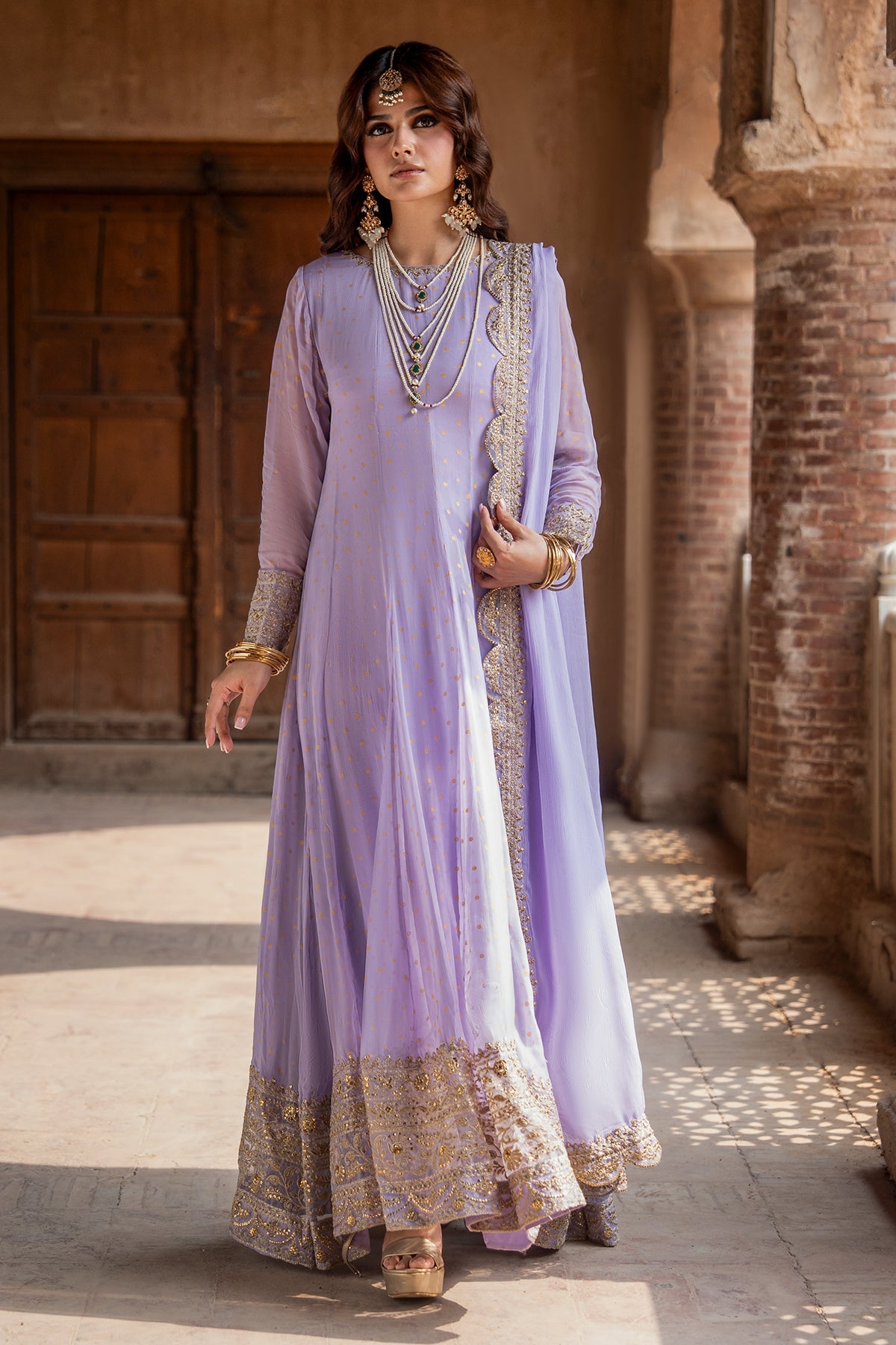Charizma | Festive Pret | 3-PC Embroidered Chiffon CMA-6-428 - Formal Dress - available at Maria Faisal in UK and USA.