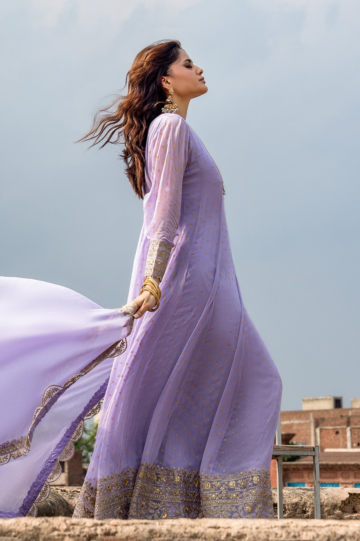 Charizma | Festive Pret | 3-PC Embroidered Chiffon CMA-6-428 - Formal Dress - available at Maria Faisal in UK and USA.