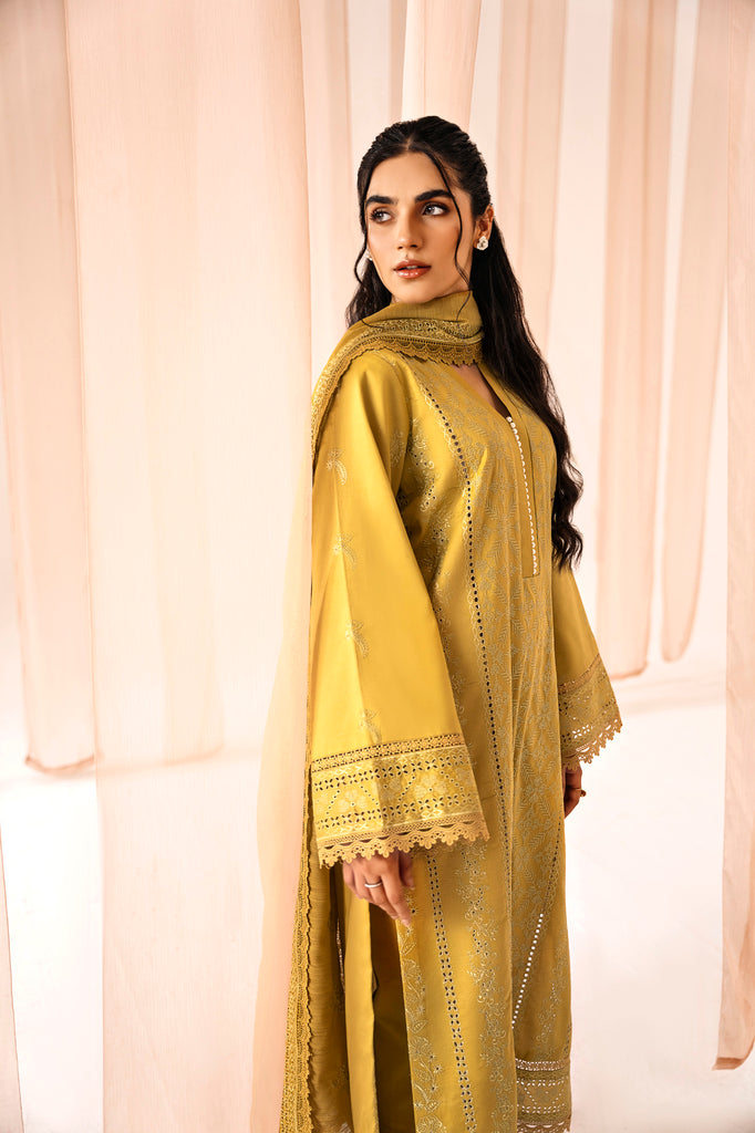 Florent | Festive Lawn 24 | FLF - 6A - Designer Dress with Intricate embroidery and embellishments. Shop elegent wedding dress at Maria Faisal.