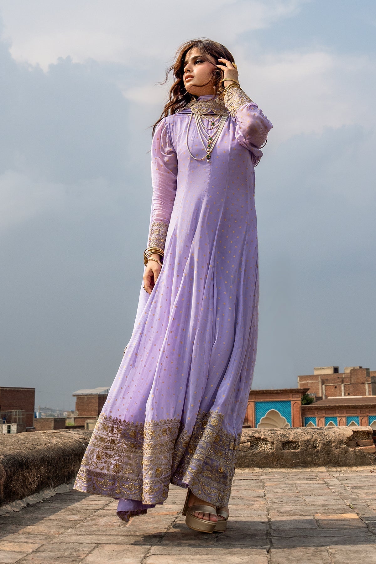 Charizma | Festive Pret | 3-PC Embroidered Chiffon CMA-6-428 - Formal Dress - available at Maria Faisal in UK and USA.