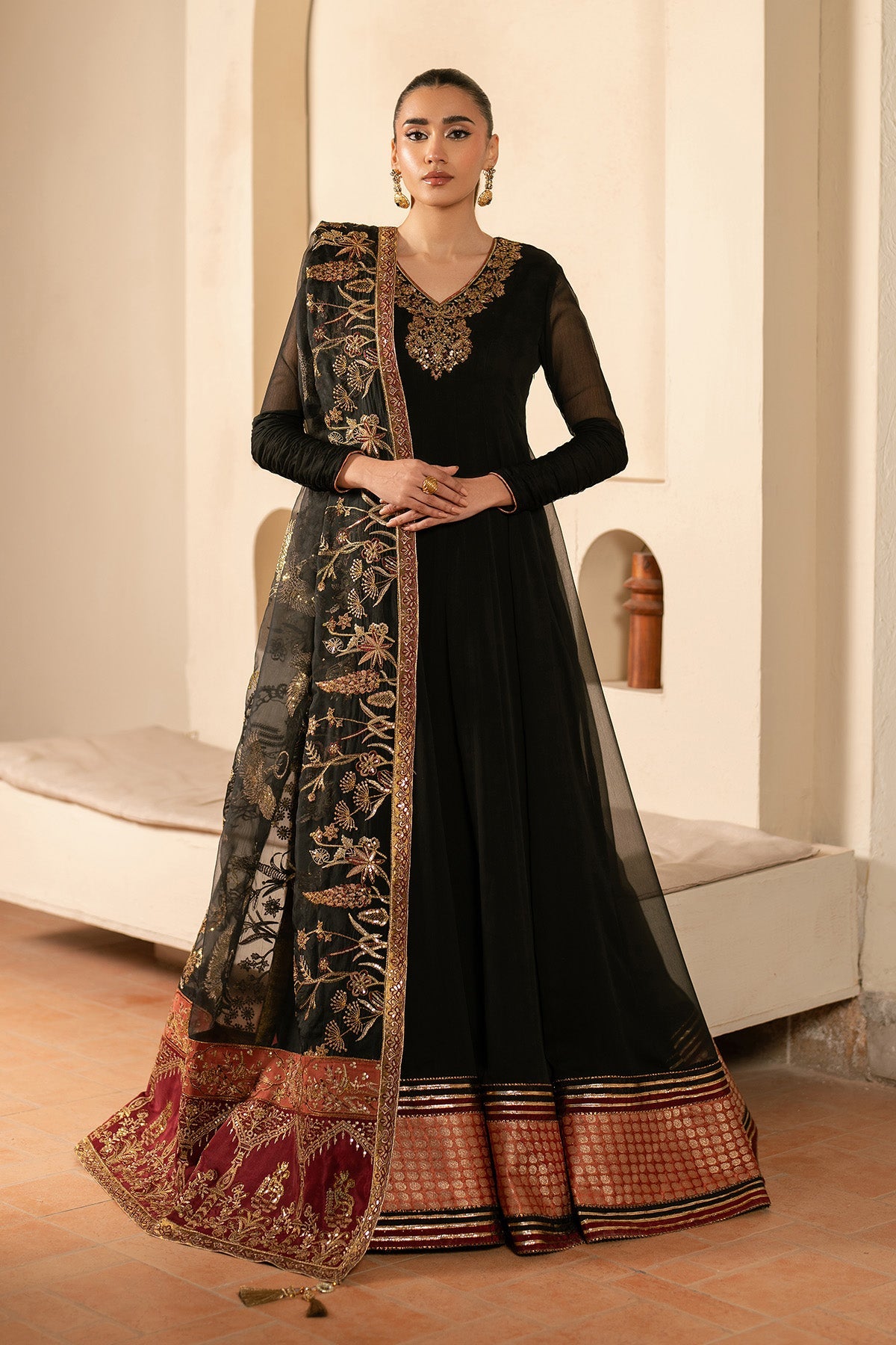 Alizeh | Ready to wear | Black Dress 3 piece - RTW1025 - Ladies Clothes - Maria Faisal