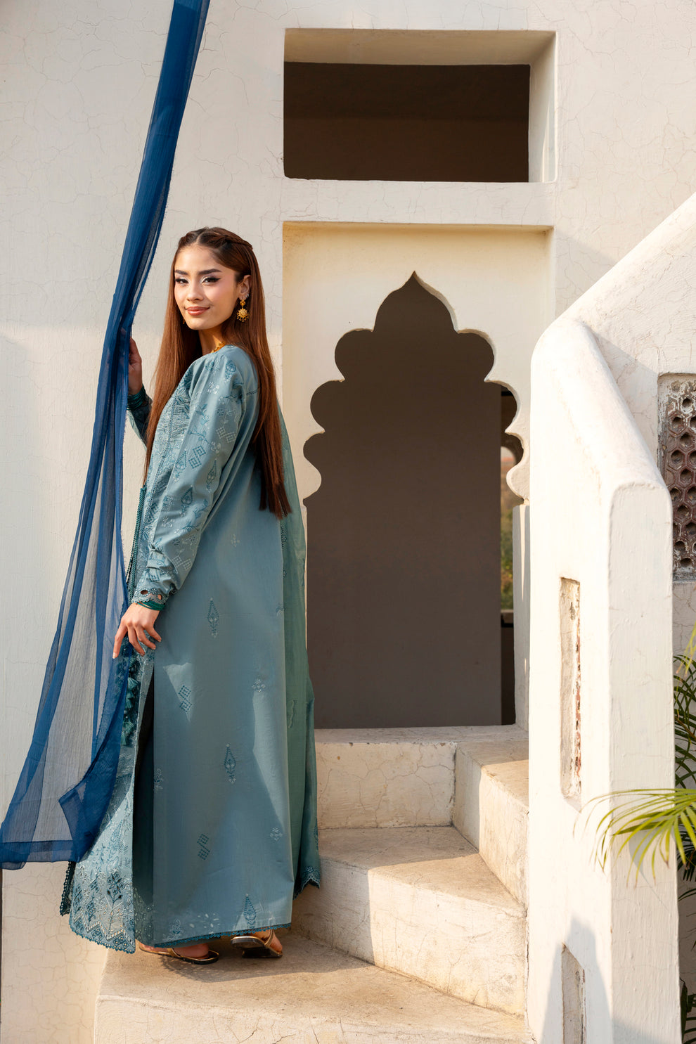 Florent | Basant Chikankari | FBC - 6B - Luxury Dress - available at Maria Faisal in UK and USA.