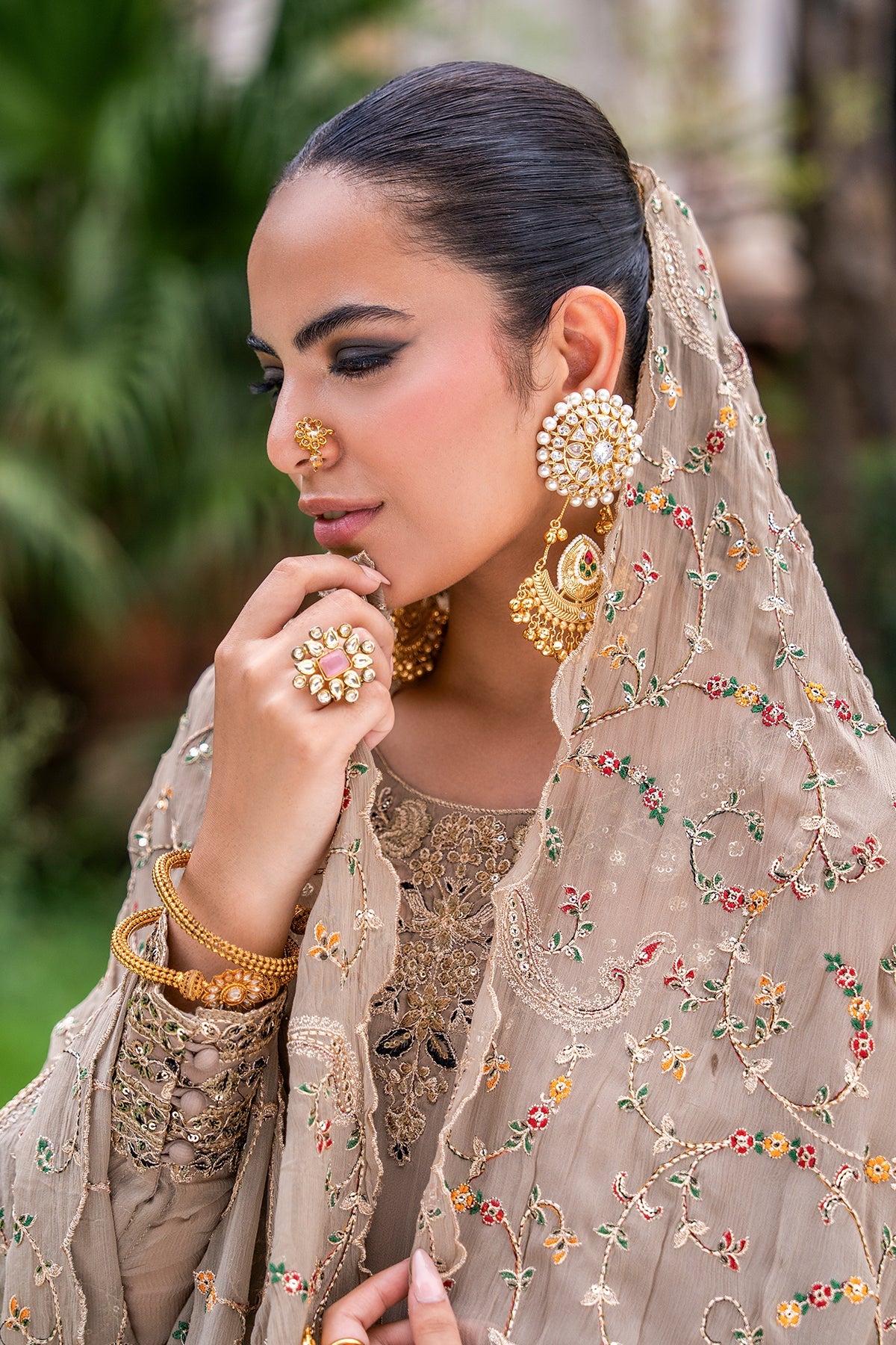 Charizma | Festive Pret | 3-PC Embroidered Chiffon CMA-6-449 - Formal Dress - available at Maria Faisal in UK and USA.