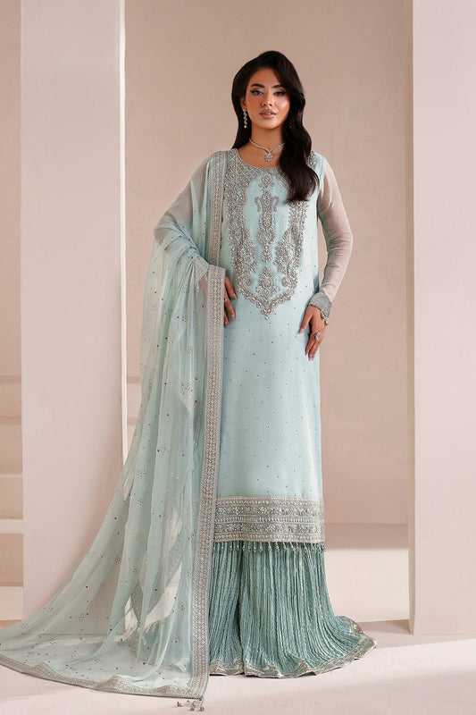 Alizeh | Aymal Handcrafted Luxury Formals | AF-BHM-4063-Azure - Formal Dress - available at Maria Faisal in UK and USA.