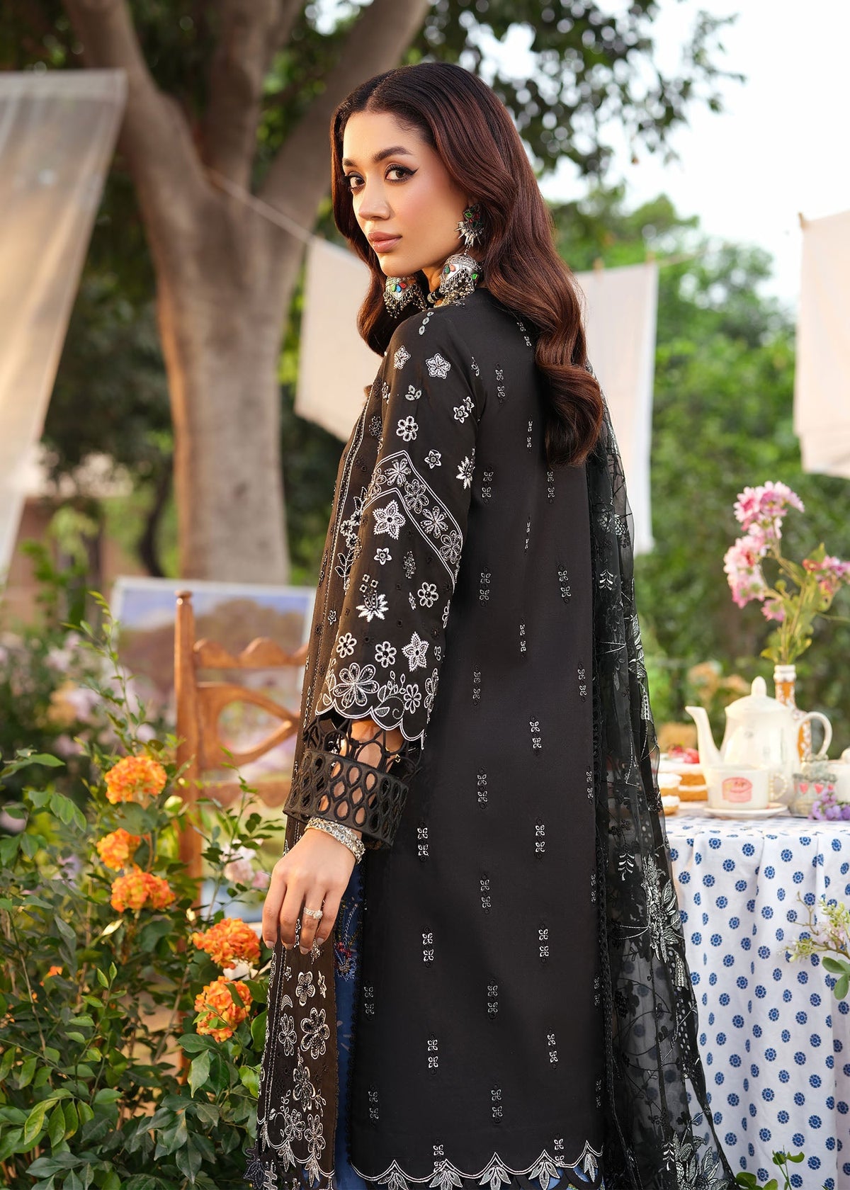 Zarizaa | Echelon Lawn | MIDNIGHT - Ladies Clothes - Maria Faisal