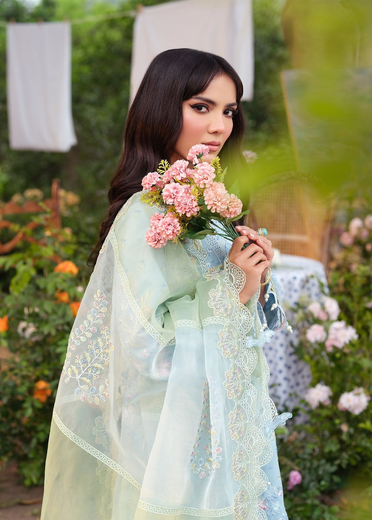 Zarizaa | Echelon Lawn | AZURE - Ladies Clothes - Maria Faisal