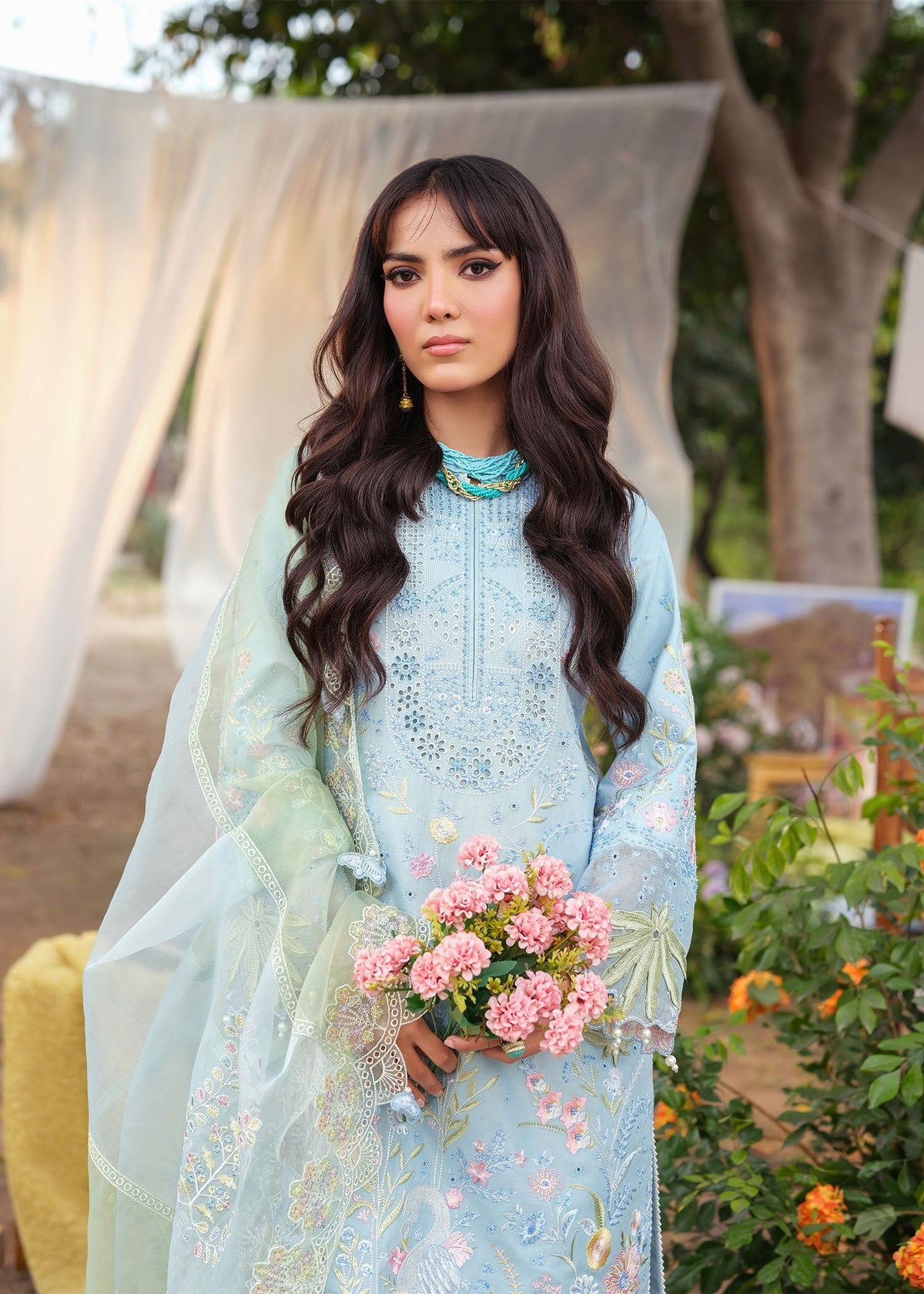 Zarizaa | Echelon Lawn | AZURE - Ladies Clothes - Maria Faisal