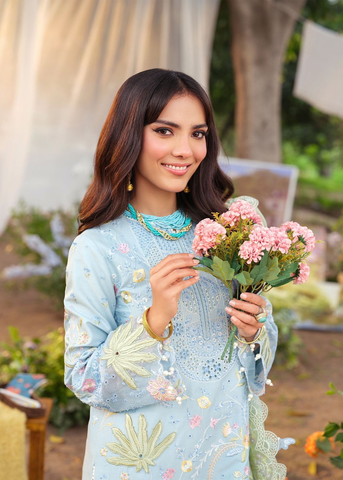 Zarizaa | Echelon Lawn | AZURE - Ladies Clothes - Maria Faisal