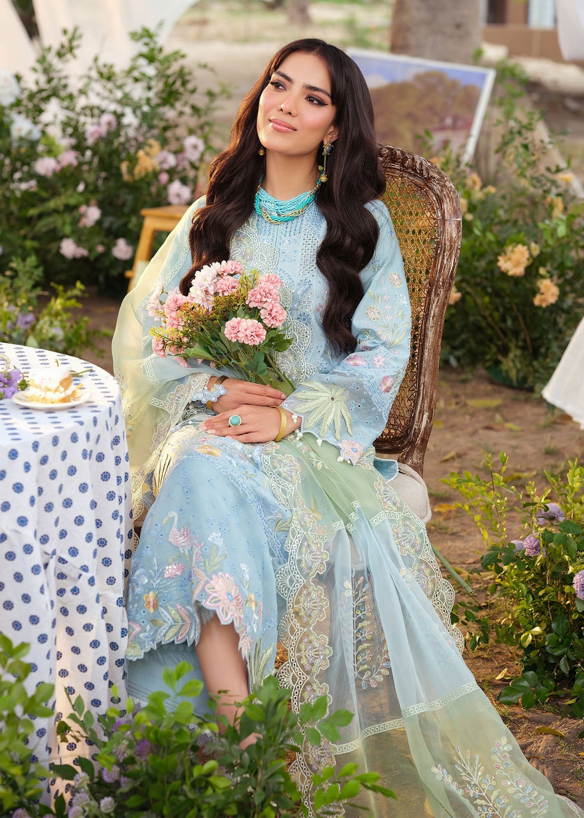 Zarizaa | Echelon Lawn | AZURE - Ladies Clothes - Maria Faisal