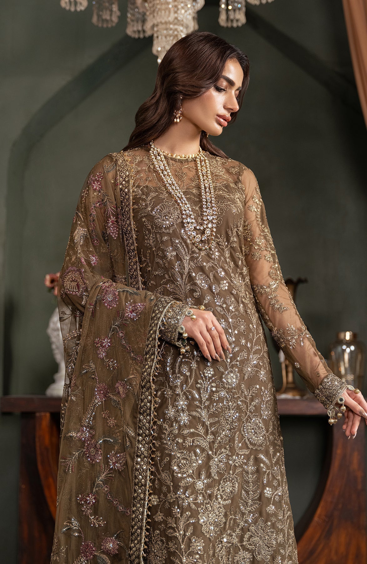 Zarif | Heritage Formals | ZHF 06 ZHALAY - Designer Dress with Intricate embroidery and embellishments. Shop elegent wedding dress at Maria Faisal.