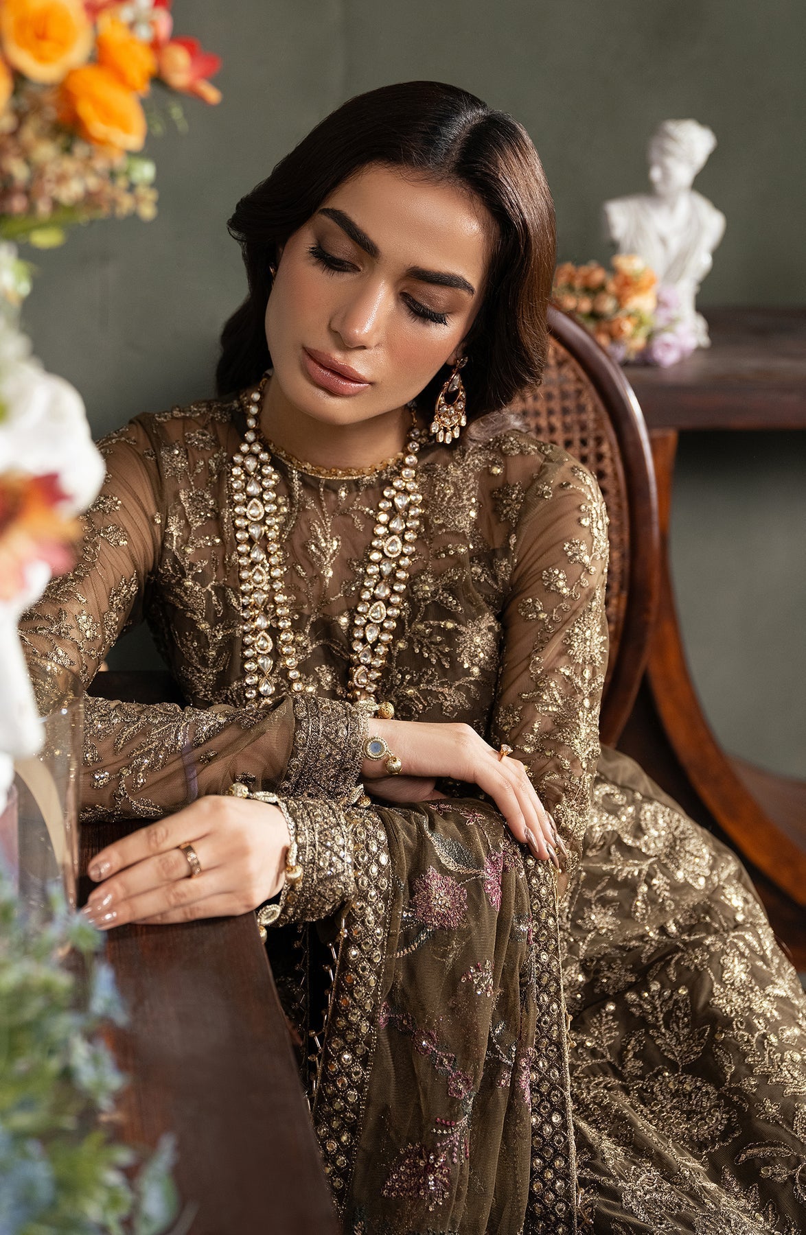 Zarif | Heritage Formals | ZHF 06 ZHALAY - Designer Dress with Intricate embroidery and embellishments. Shop elegent wedding dress at Maria Faisal.