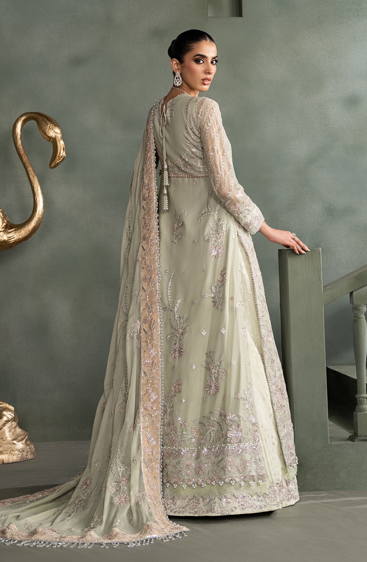 Zarif | Heritage Formals | ZHF 05 INARA - Designer Dress with Intricate embroidery and embellishments. Shop elegent wedding dress at Maria Faisal.