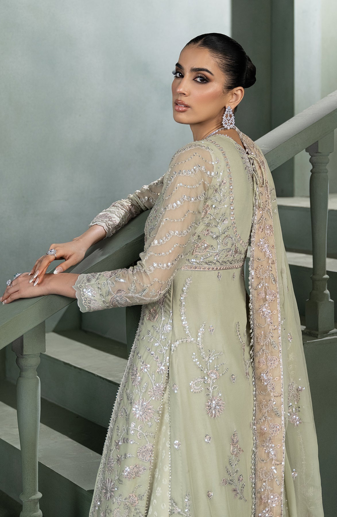 Zarif | Heritage Formals | ZHF 05 INARA - Designer Dress with Intricate embroidery and embellishments. Shop elegent wedding dress at Maria Faisal.