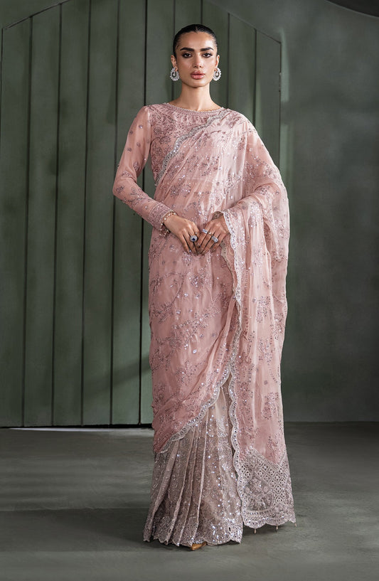 Zarif | Heritage Formals | ZHF 07 ELMIRA - Designer Dress with Intricate embroidery and embellishments. Shop elegent wedding dress at Maria Faisal.