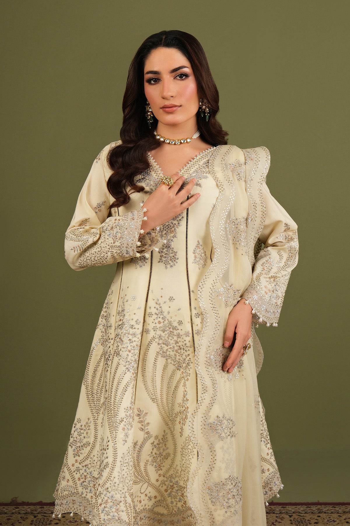 Alizeh | Luxe Raw Silk | AF-RS-13-Emily - Formal Dress - available at Maria Faisal in UK and USA.