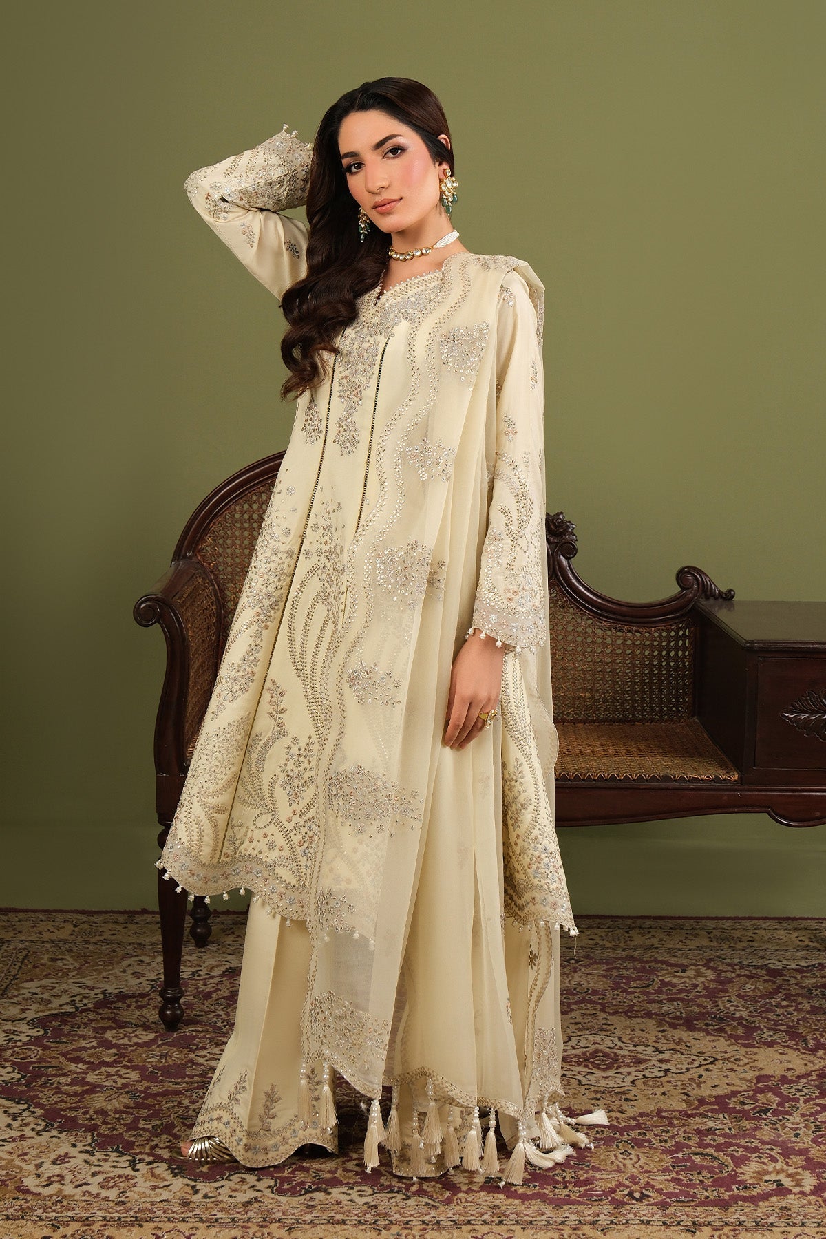 Alizeh | Luxe Raw Silk | AF-RS-13-Emily - Formal Dress - available at Maria Faisal in UK and USA.