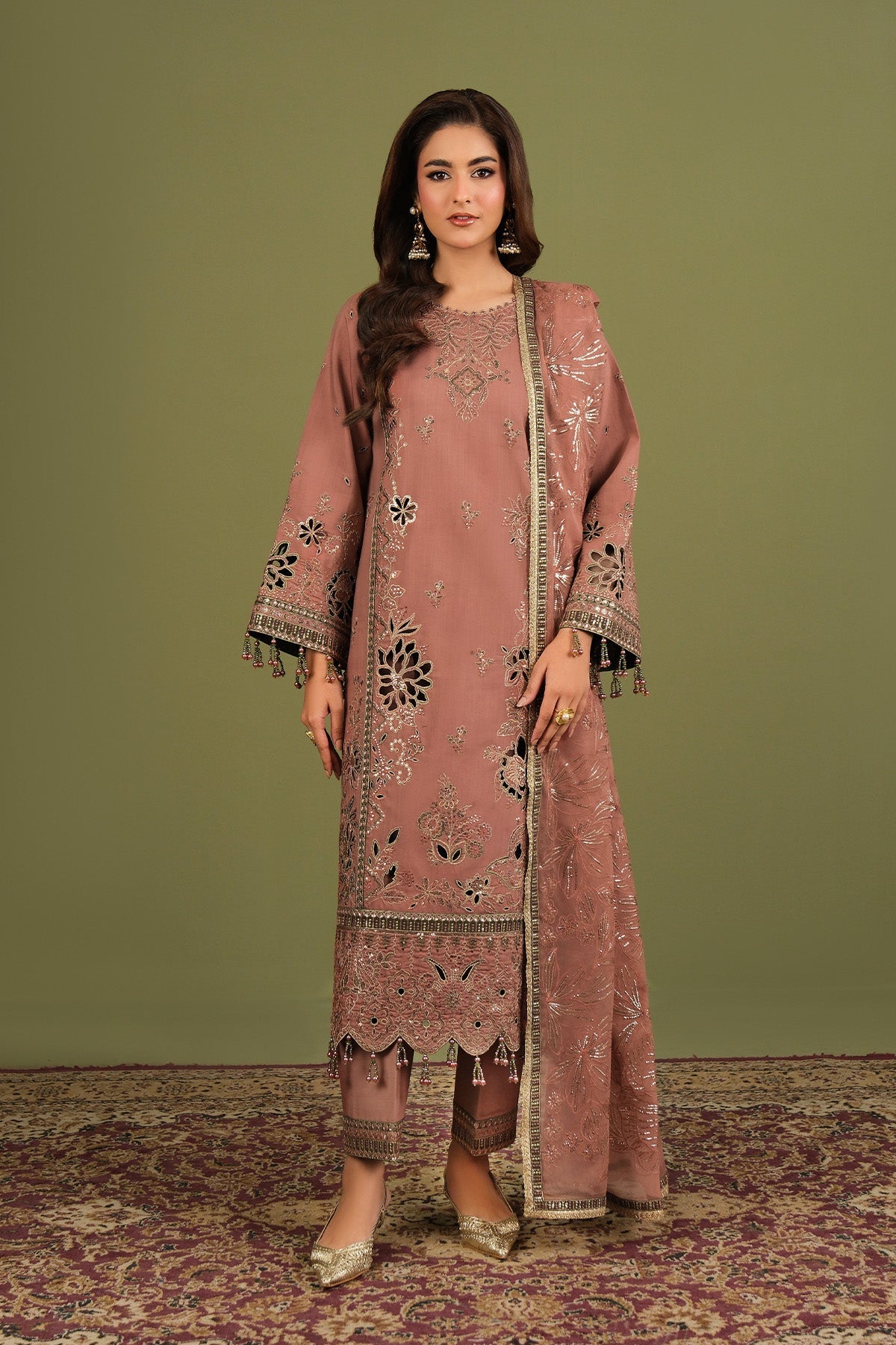 Alizeh | Luxe Raw Silk | AF-RS-12-Vesper - Formal Dress - available at Maria Faisal in UK and USA.
