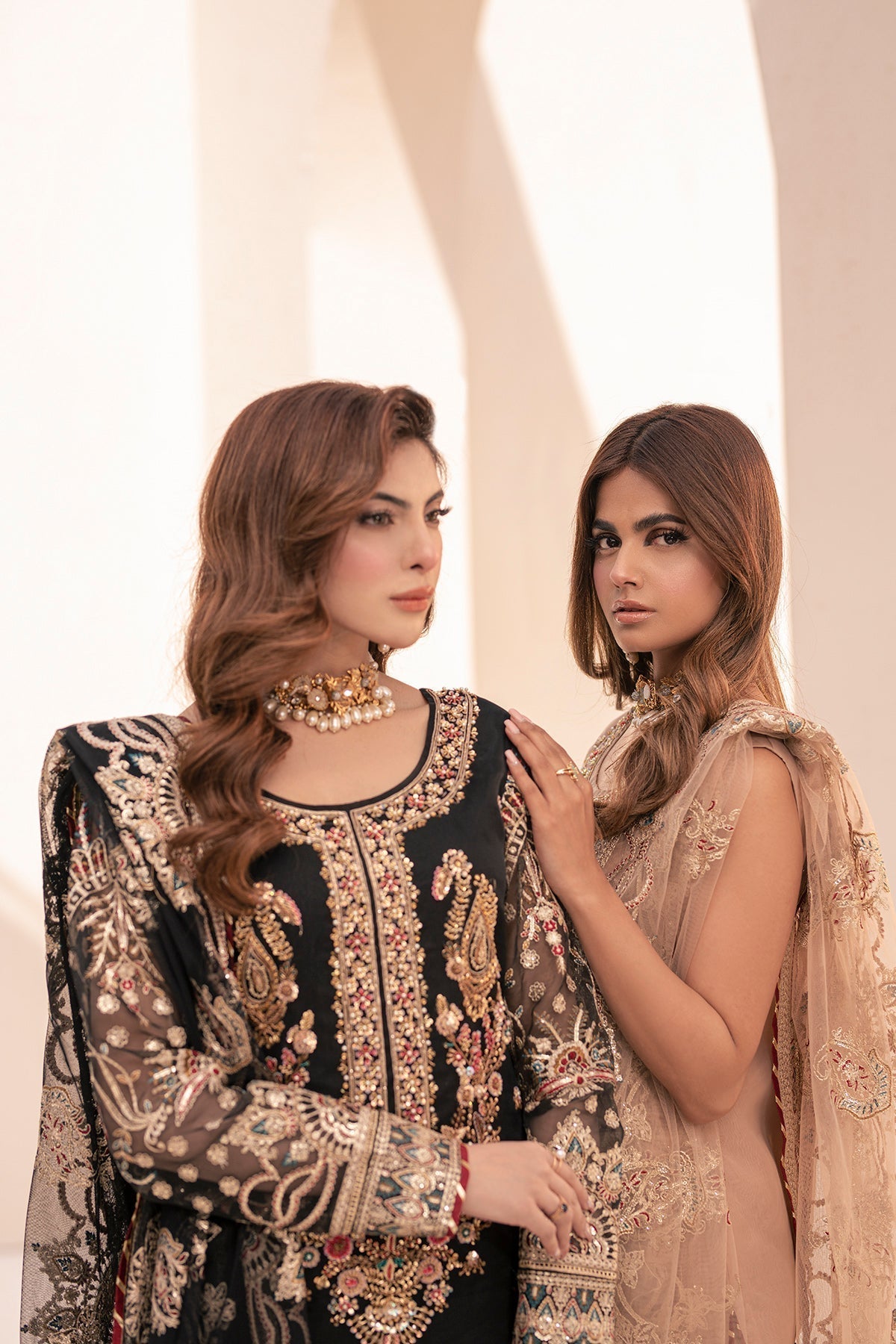 House of Nawab | Miorah Formals | BINAH - A - Designer Dress with Intricate embroidery and embellishments. Shop elegent wedding dress at Maria Faisal.