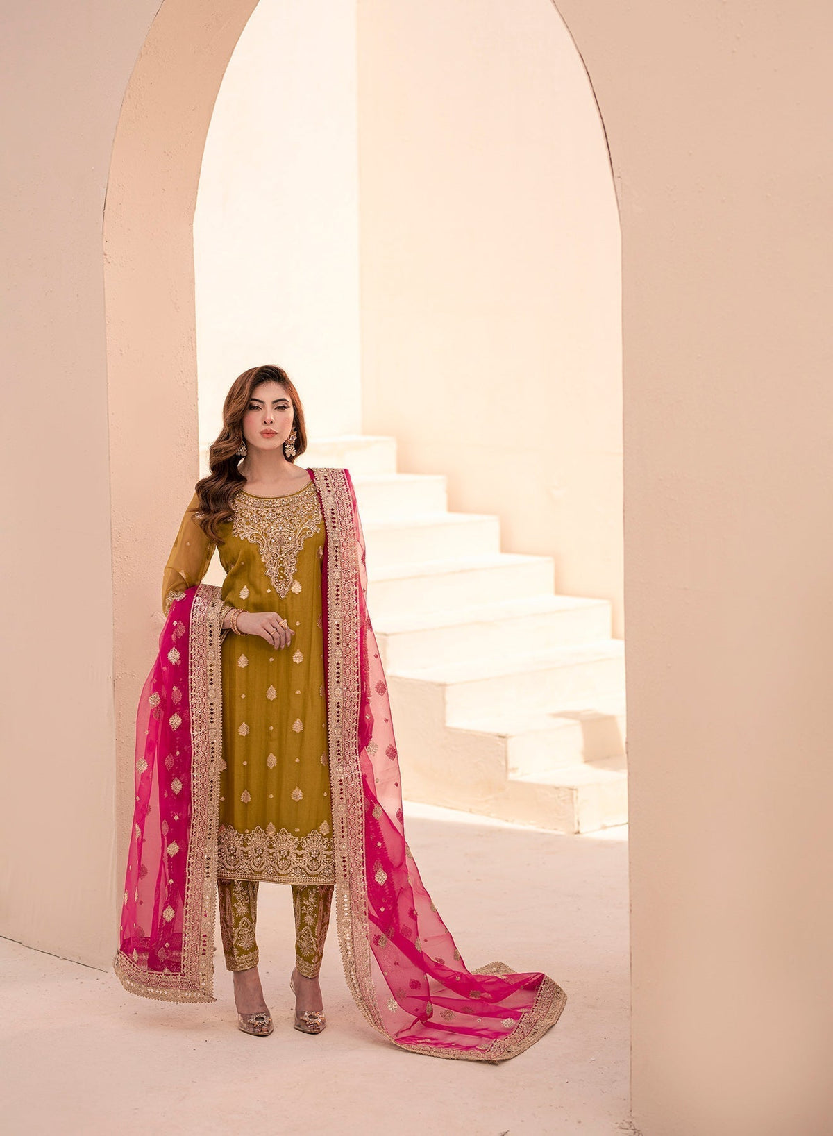 House of Nawab | Miorah Formals | TANYA - A - Designer Dress with Intricate embroidery and embellishments. Shop elegent wedding dress at Maria Faisal.