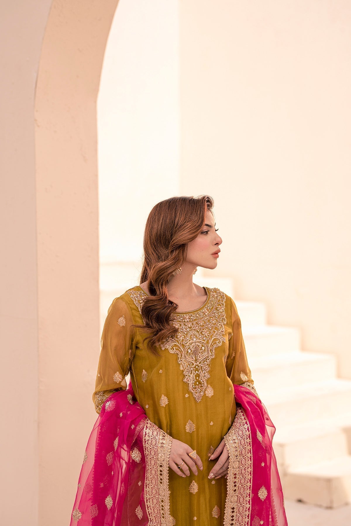 House of Nawab | Miorah Formals | TANYA - A - Designer Dress with Intricate embroidery and embellishments. Shop elegent wedding dress at Maria Faisal.