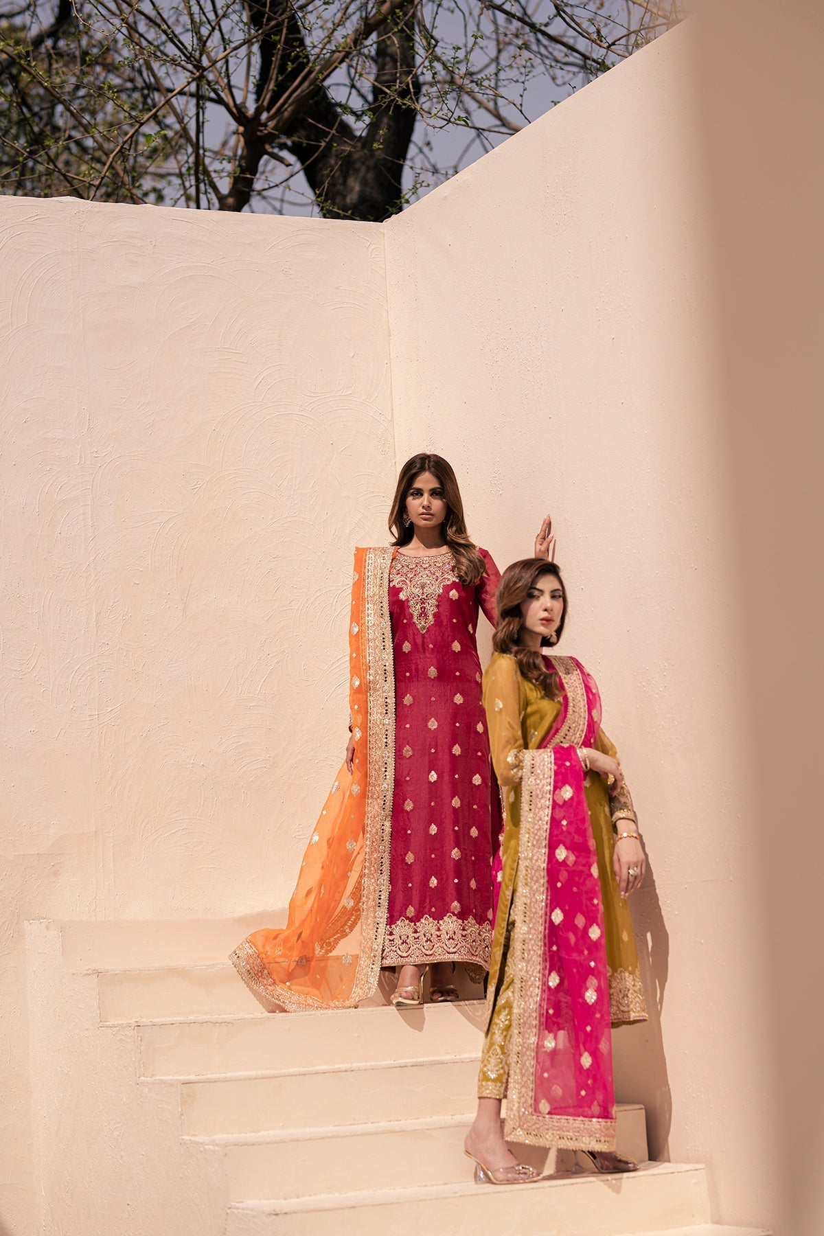 House of Nawab | Miorah Formals | TANYA - A - Designer Dress with Intricate embroidery and embellishments. Shop elegent wedding dress at Maria Faisal.