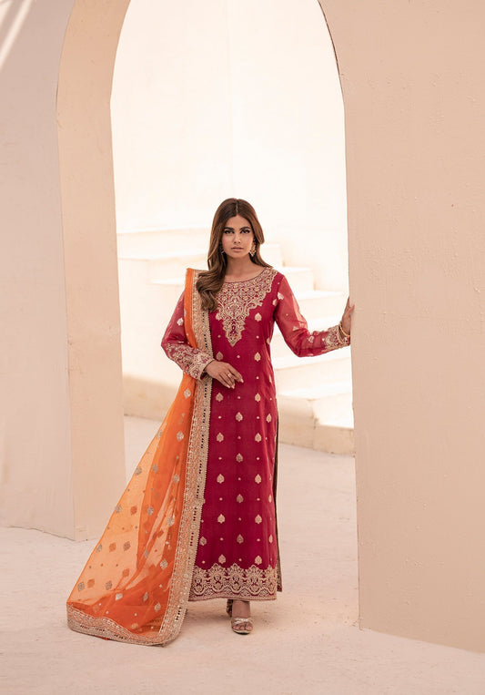 House of Nawab | Miorah Formals | TANYA - B - Designer Dress with Intricate embroidery and embellishments. Shop elegent wedding dress at Maria Faisal.