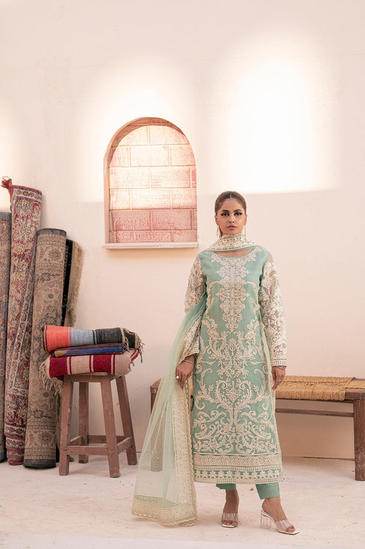 House of Nawab | Miorah Formals | IRFA - A - Designer Dress with Intricate embroidery and embellishments. Shop elegent wedding dress at Maria Faisal.