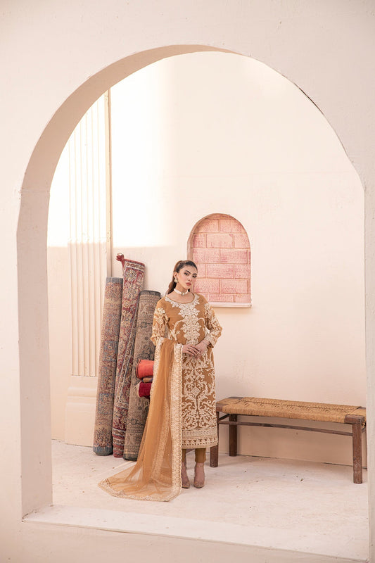 House of Nawab | Miorah Formals | IRFA - B - Designer Dress with Intricate embroidery and embellishments. Shop elegent wedding dress at Maria Faisal.